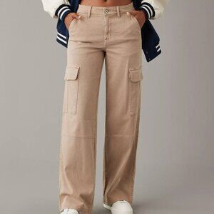 AE Dreamy Drape Stretch Cargo Super High-Waisted Baggy Wide-Leg Pant in 4 Short